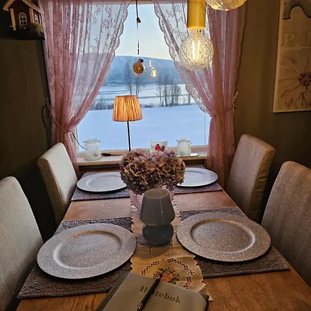 度假居 Charming With Sea And Mountain View 特罗姆瑟